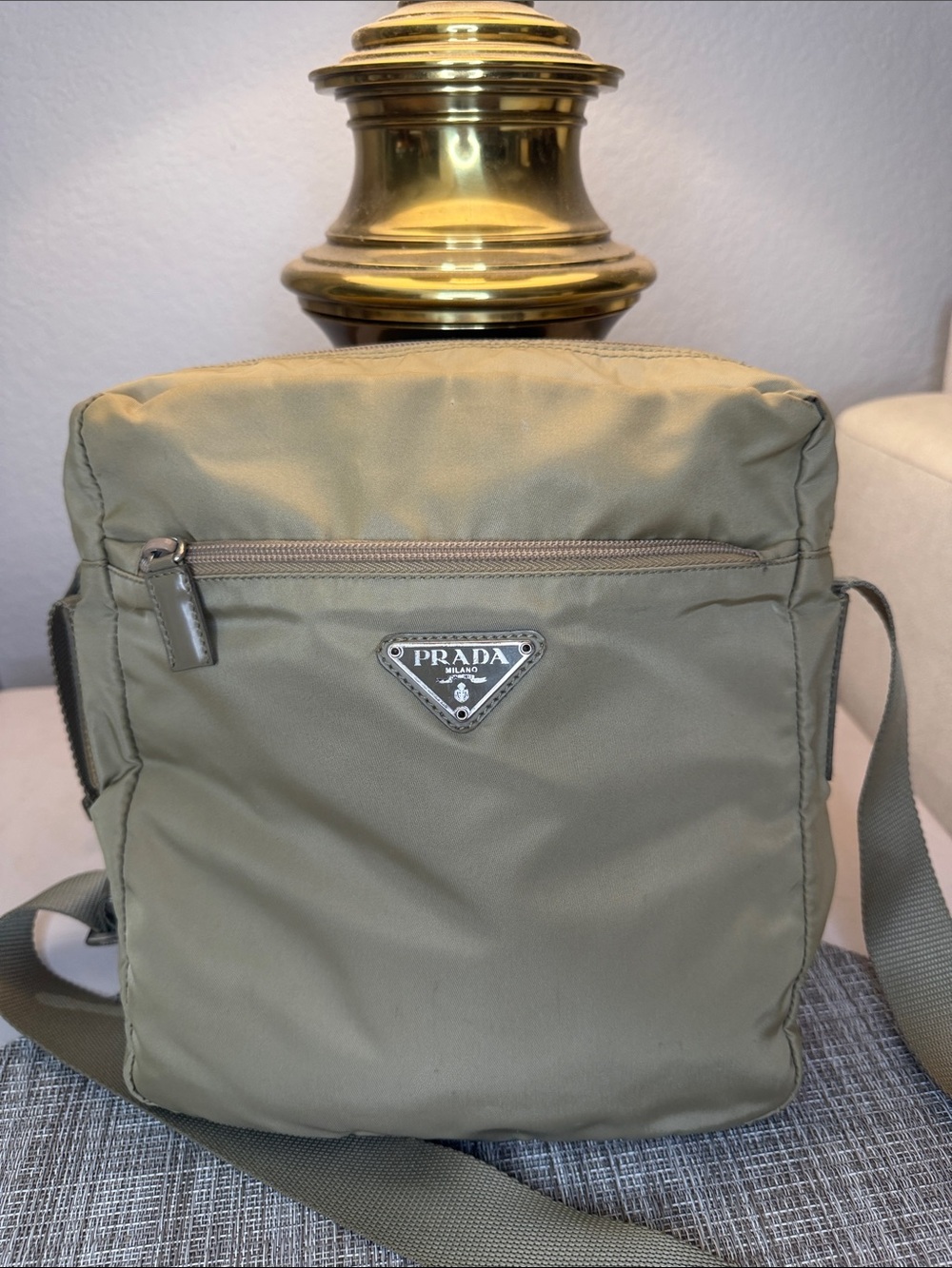 Vintage PRADA Tessuto Crossbody Bag Coloniale